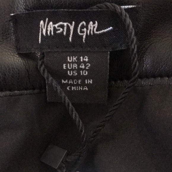 NEW Nasty Gal Faux Leather Fringe Tassel Mini Skirt. - Picture 7 of 8